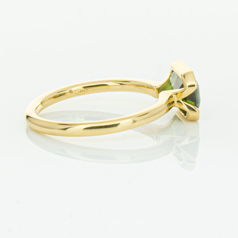 18ct Yellow Gold Green Sapphire Elle Ring-Ring-Walker & Hall
