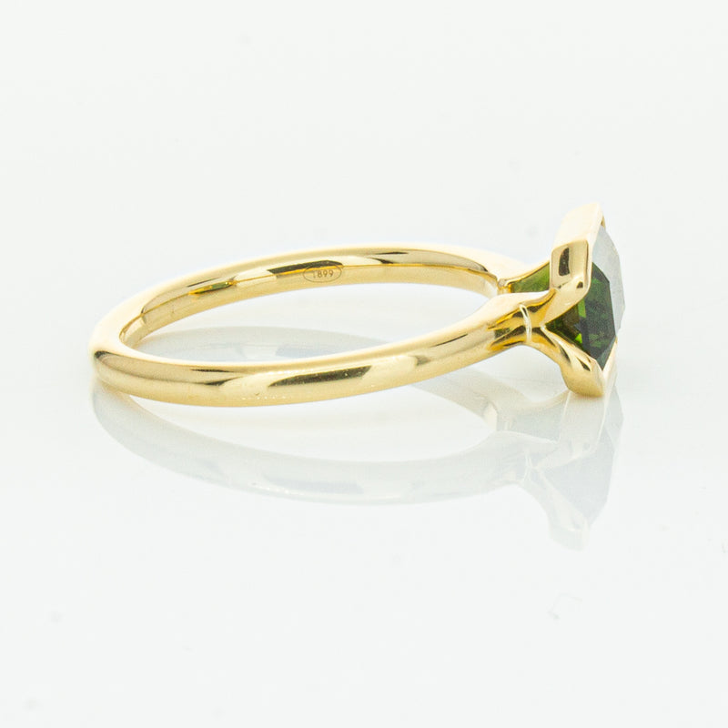 18ct Yellow Gold Green Sapphire Elle Ring-Ring-Walker & Hall