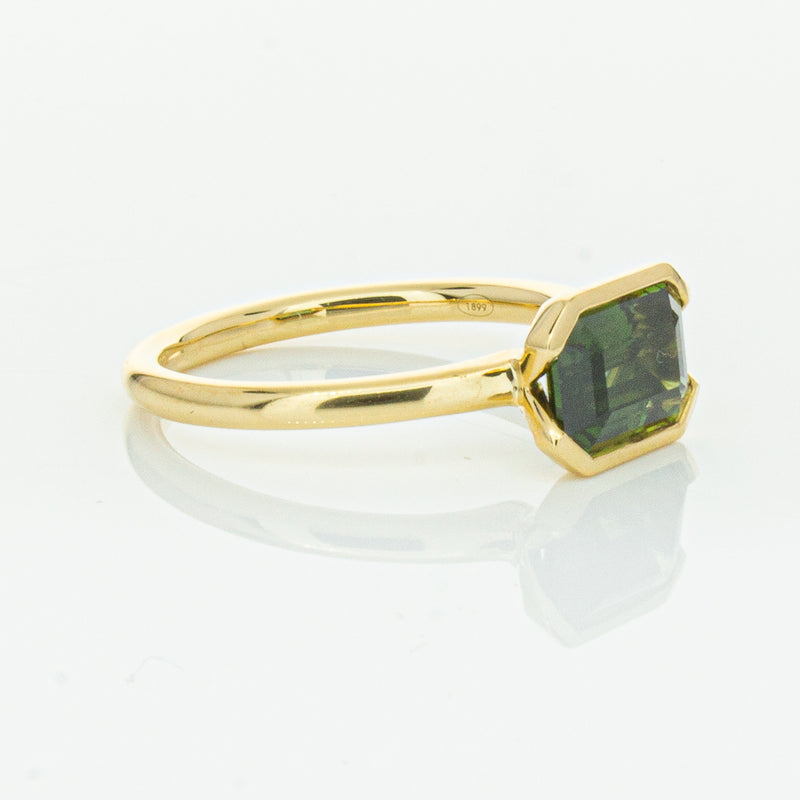 18ct Yellow Gold Green Sapphire Elle Ring-Ring-Walker & Hall