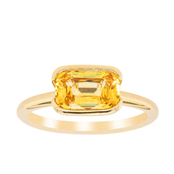 18ct Yellow Gold Golden Sapphire Elle Ring - Ring - Walker & Hall