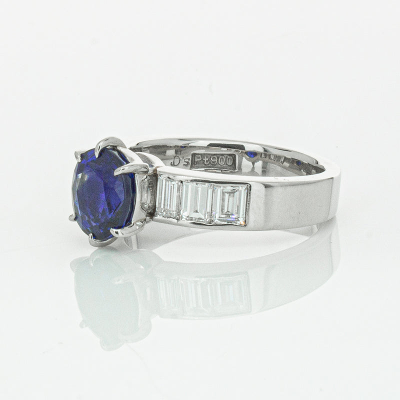 Deja Vu Platinum 2.22ct Sapphire & Diamond Ring-Ring-Walker & Hall