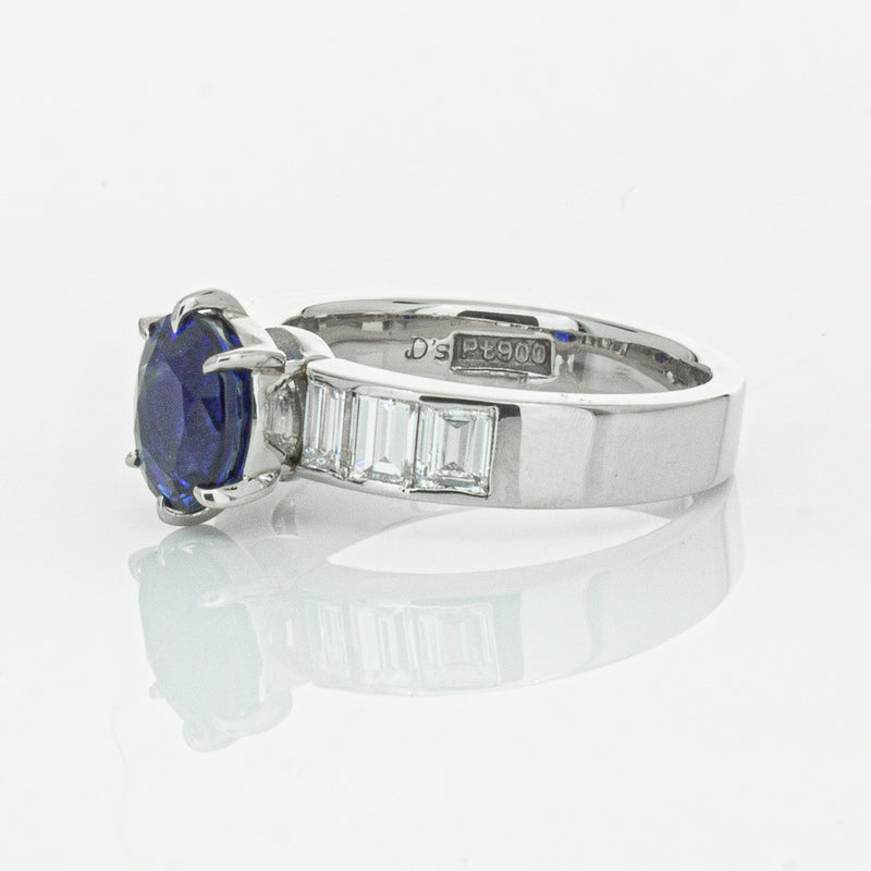 Deja Vu Platinum 2.22ct Sapphire & Diamond Ring-Ring-Walker & Hall