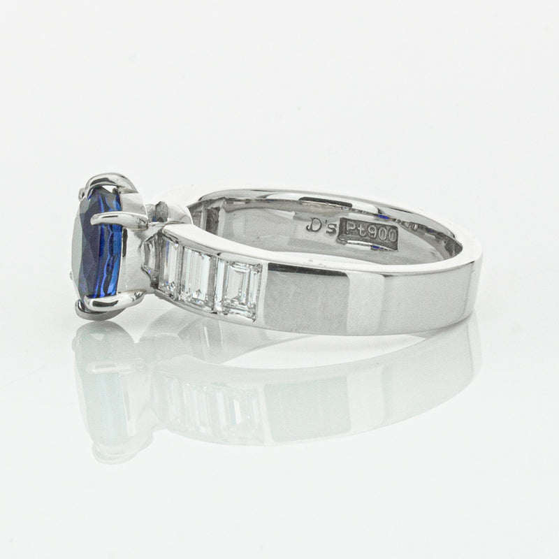 Deja Vu Platinum 2.22ct Sapphire & Diamond Ring-Ring-Walker & Hall