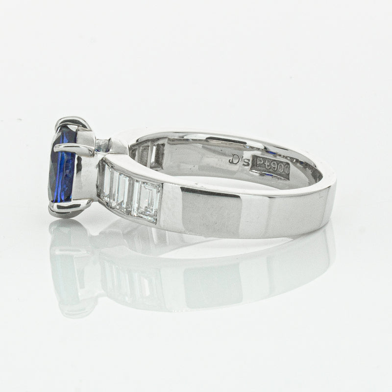 Deja Vu Platinum 2.22ct Sapphire & Diamond Ring-Ring-Walker & Hall