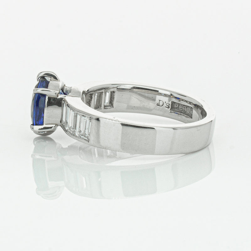 Deja Vu Platinum 2.22ct Sapphire & Diamond Ring-Ring-Walker & Hall