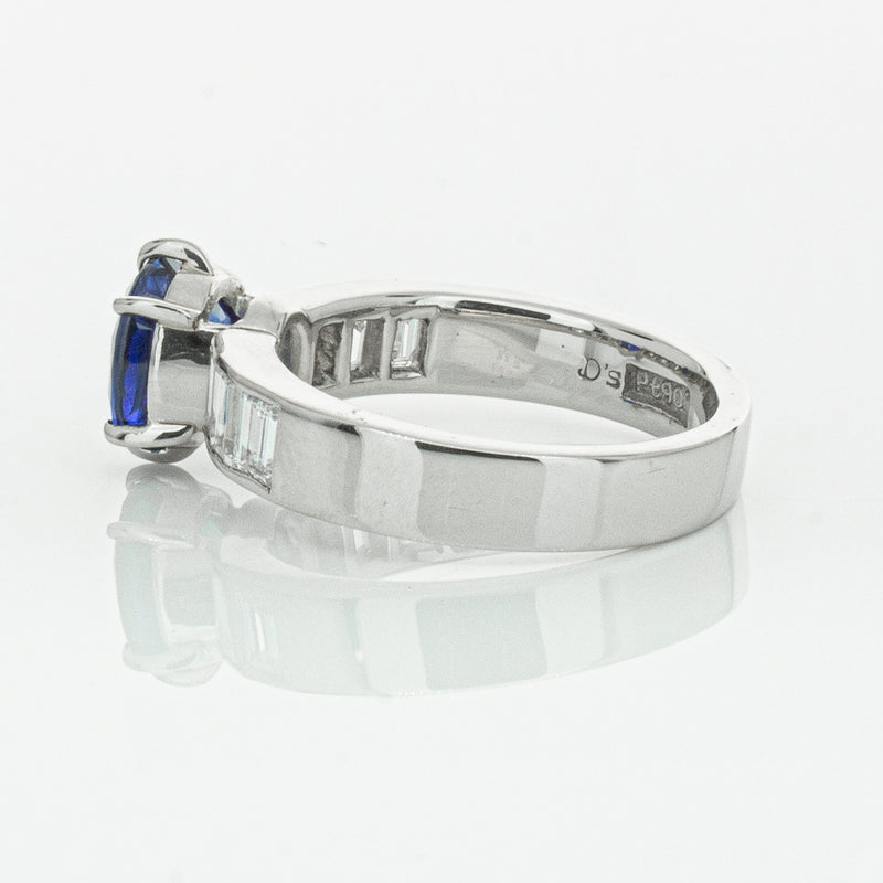 Deja Vu Platinum 2.22ct Sapphire & Diamond Ring-Ring-Walker & Hall