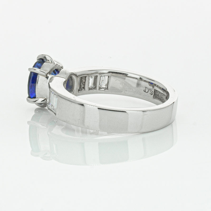 Deja Vu Platinum 2.22ct Sapphire & Diamond Ring-Ring-Walker & Hall