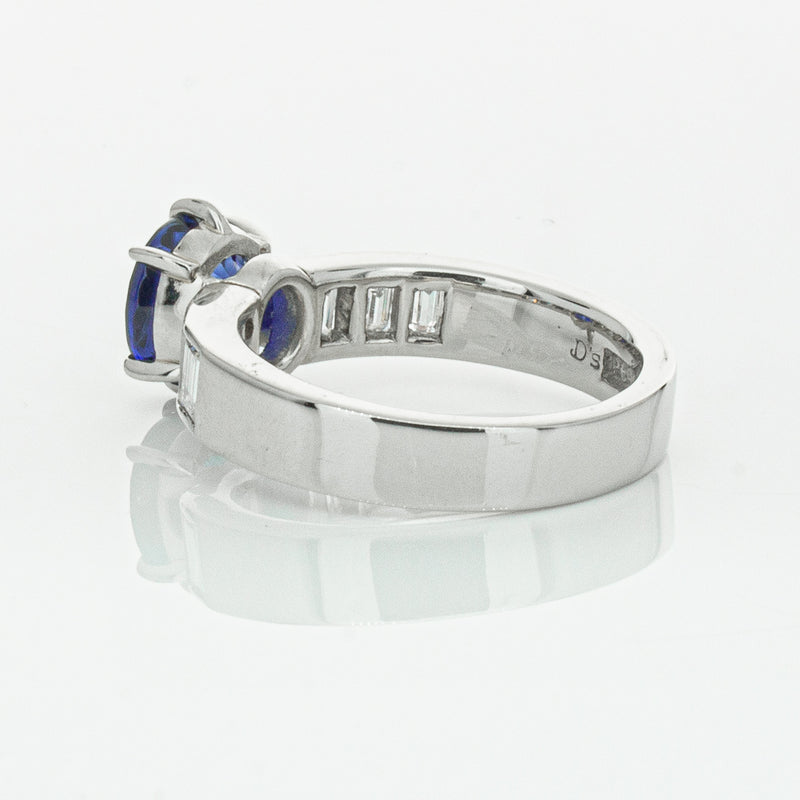 Deja Vu Platinum 2.22ct Sapphire & Diamond Ring-Ring-Walker & Hall