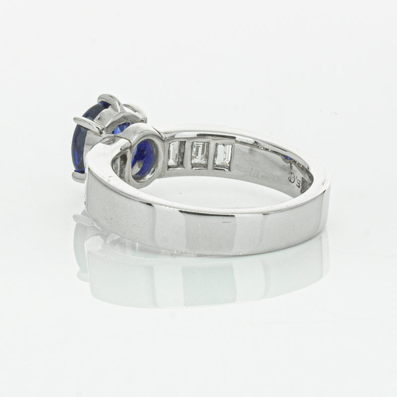 Deja Vu Platinum 2.22ct Sapphire & Diamond Ring-Ring-Walker & Hall