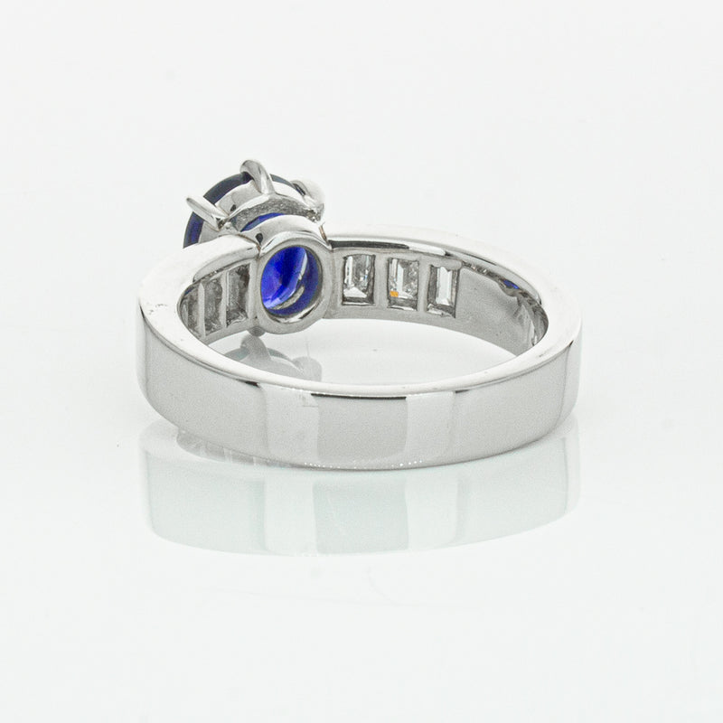 Deja Vu Platinum 2.22ct Sapphire & Diamond Ring-Ring-Walker & Hall