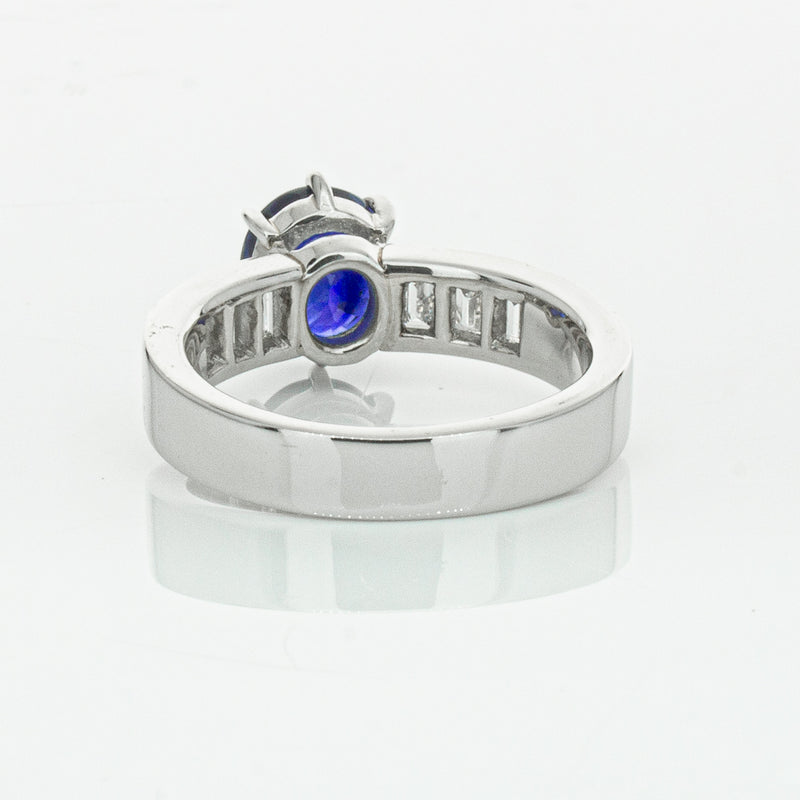 Deja Vu Platinum 2.22ct Sapphire & Diamond Ring-Ring-Walker & Hall