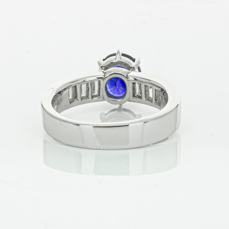 Deja Vu Platinum 2.22ct Sapphire & Diamond Ring-Ring-Walker & Hall