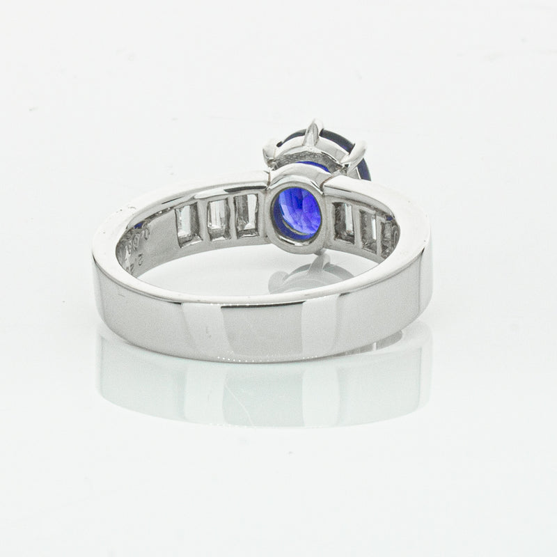 Deja Vu Platinum 2.22ct Sapphire & Diamond Ring-Ring-Walker & Hall