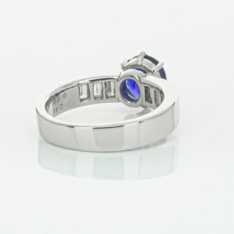 Deja Vu Platinum 2.22ct Sapphire & Diamond Ring-Ring-Walker & Hall
