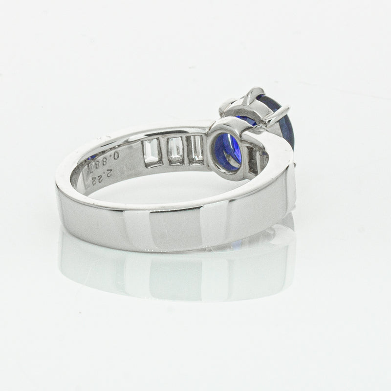 Deja Vu Platinum 2.22ct Sapphire & Diamond Ring-Ring-Walker & Hall