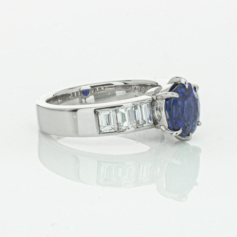 Deja Vu Platinum 2.22ct Sapphire & Diamond Ring-Ring-Walker & Hall