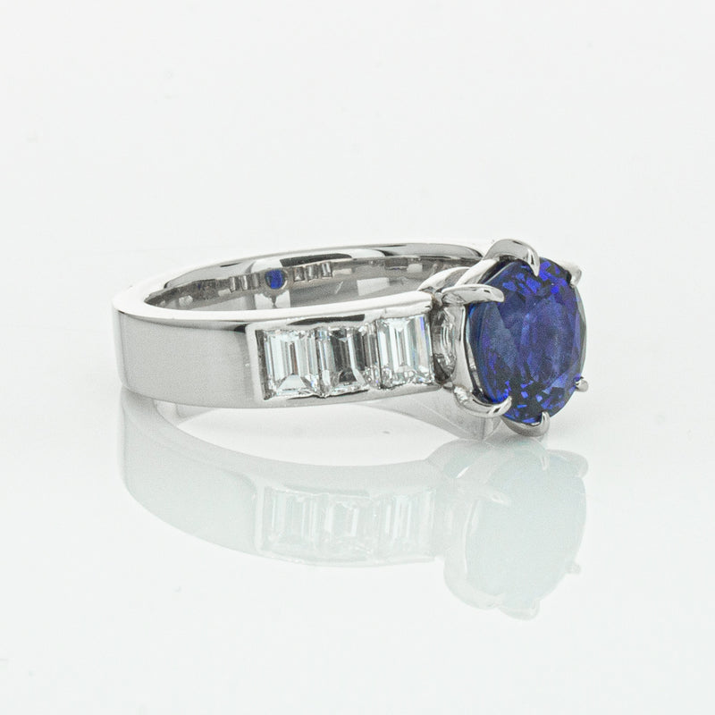 Deja Vu Platinum 2.22ct Sapphire & Diamond Ring-Ring-Walker & Hall