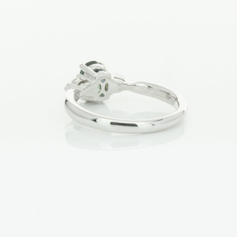 18ct White Gold Green Sapphire & Diamond Ayla Ring-Ring-Walker & Hall