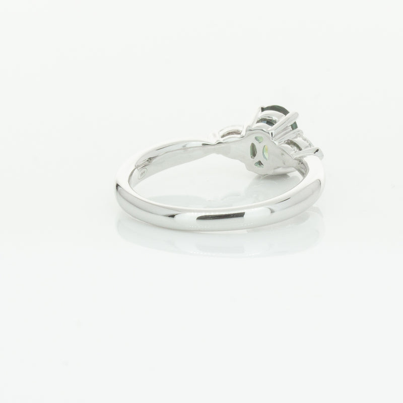 18ct White Gold Green Sapphire & Diamond Ayla Ring-Ring-Walker & Hall