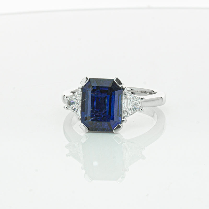 18ct White Gold Sapphire & Diamond Ring-Ring-Walker & Hall