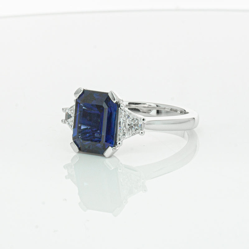 18ct White Gold Sapphire & Diamond Ring-Ring-Walker & Hall