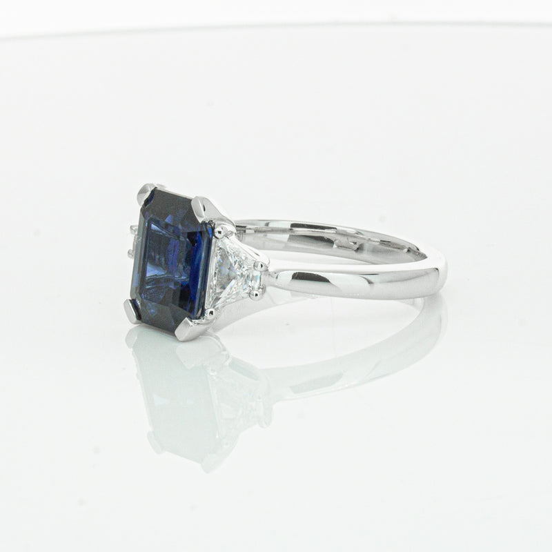 18ct White Gold Sapphire & Diamond Ring-Ring-Walker & Hall