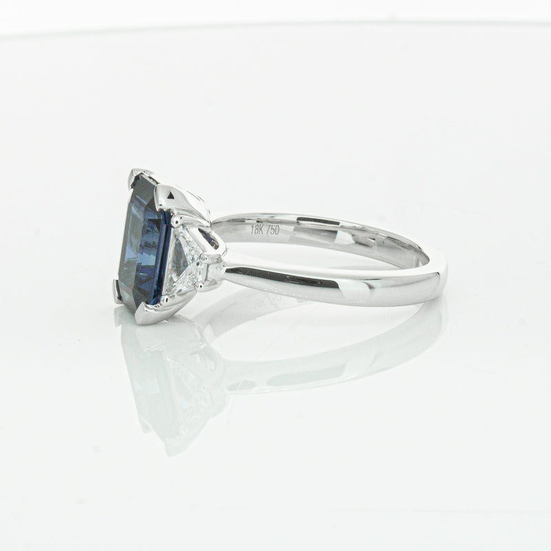 18ct White Gold Sapphire & Diamond Ring-Ring-Walker & Hall