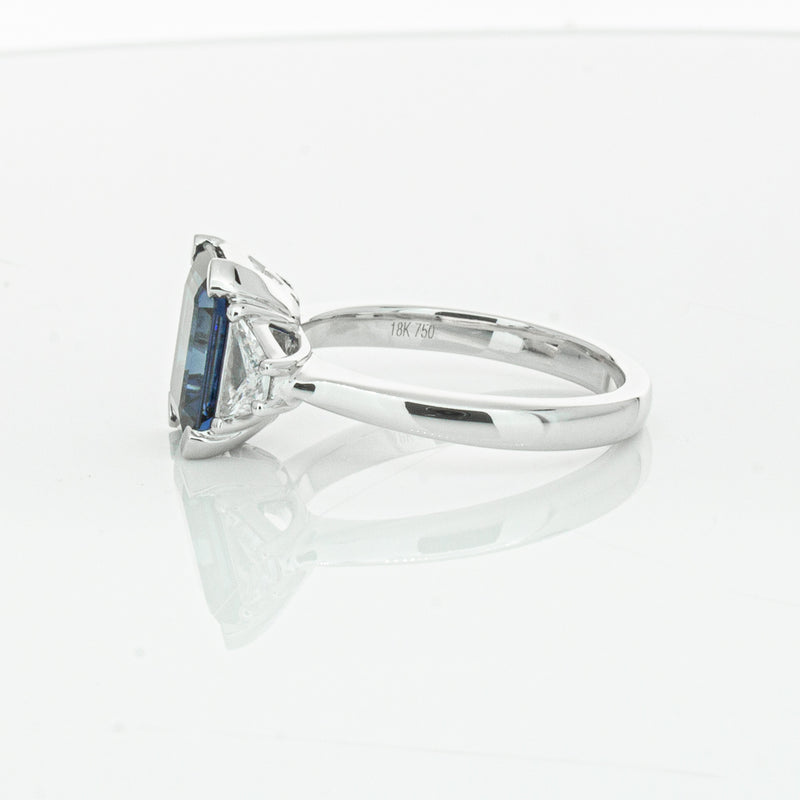 18ct White Gold Sapphire & Diamond Ring-Ring-Walker & Hall