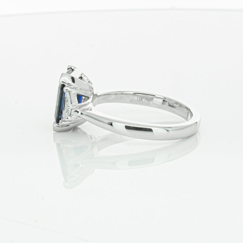 18ct White Gold Sapphire & Diamond Ring-Ring-Walker & Hall