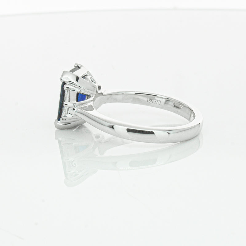 18ct White Gold Sapphire & Diamond Ring-Ring-Walker & Hall