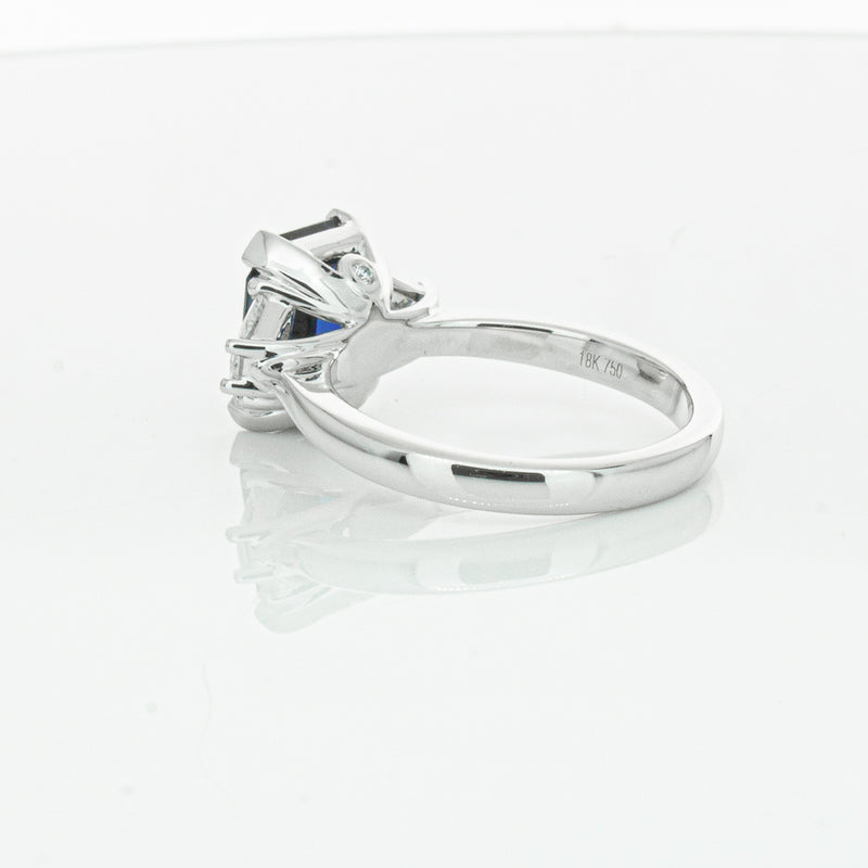 18ct White Gold Sapphire & Diamond Ring-Ring-Walker & Hall