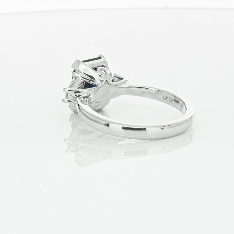 18ct White Gold Sapphire & Diamond Ring-Ring-Walker & Hall