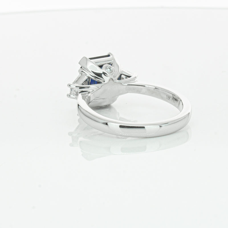 18ct White Gold Sapphire & Diamond Ring-Ring-Walker & Hall