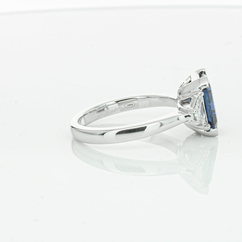 18ct White Gold Sapphire & Diamond Ring-Ring-Walker & Hall