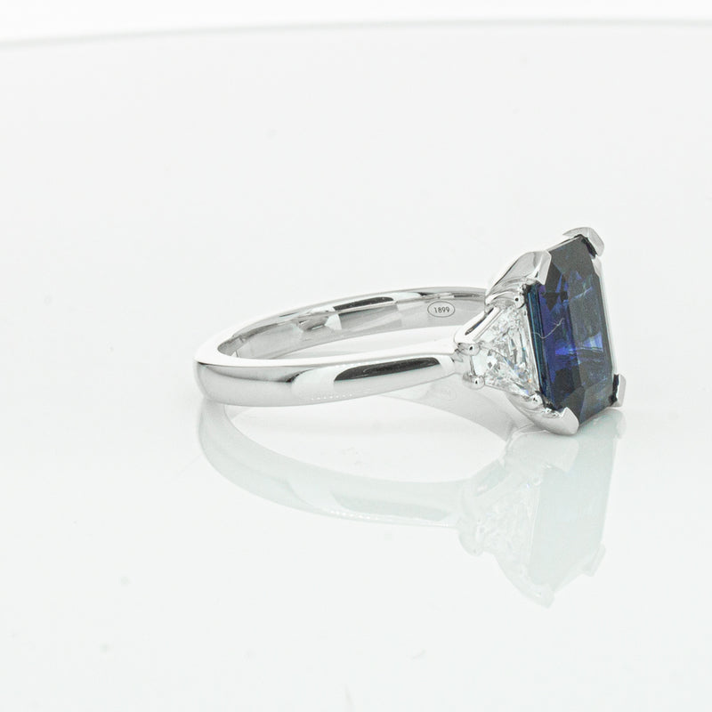 18ct White Gold Sapphire & Diamond Ring-Ring-Walker & Hall