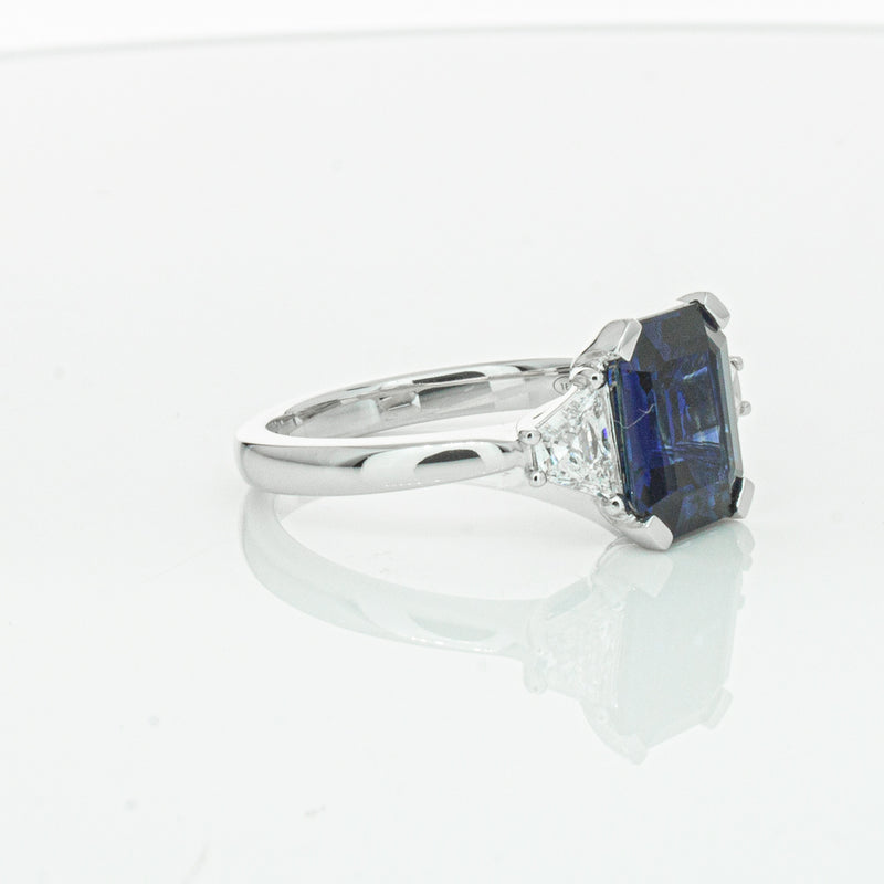 18ct White Gold Sapphire & Diamond Ring-Ring-Walker & Hall
