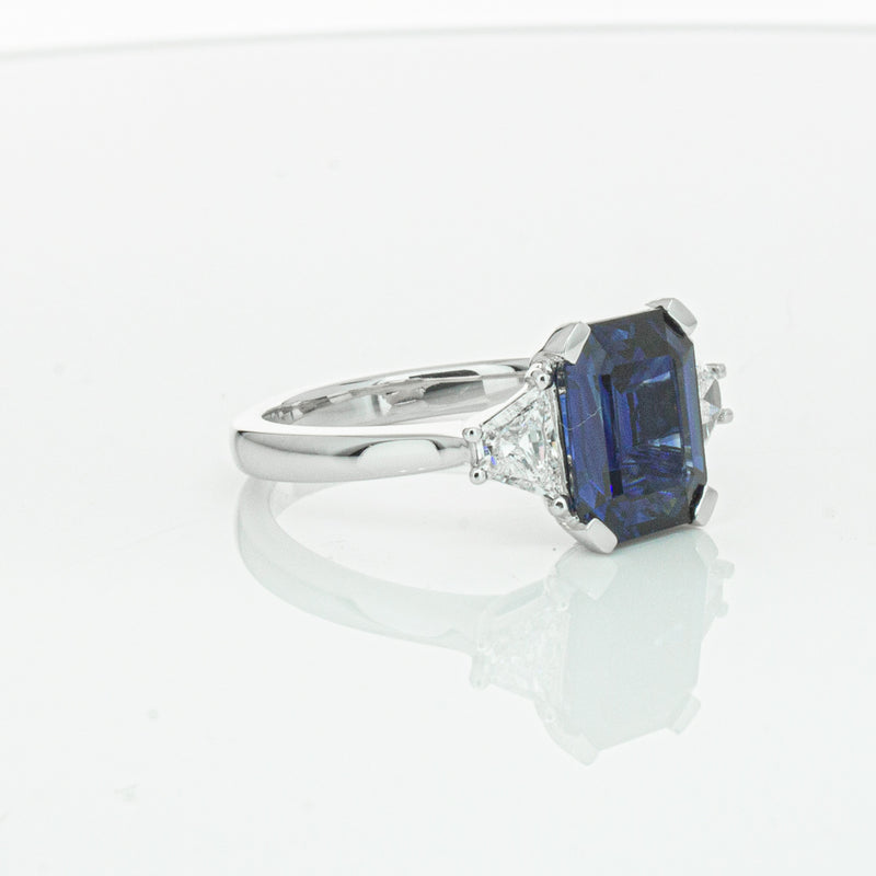 18ct White Gold Sapphire & Diamond Ring-Ring-Walker & Hall