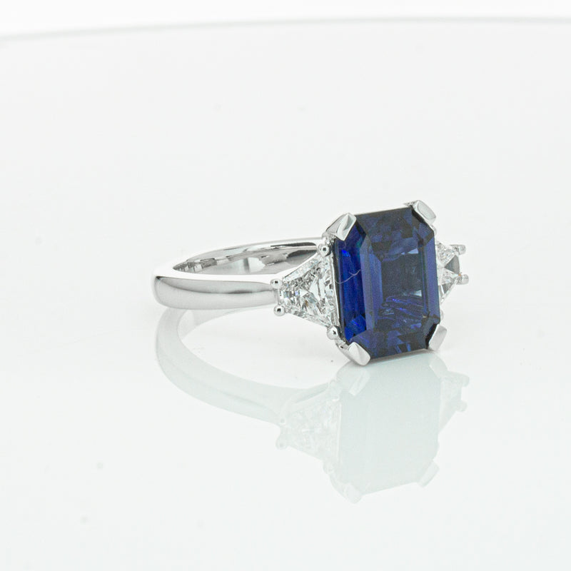 18ct White Gold Sapphire & Diamond Ring-Ring-Walker & Hall