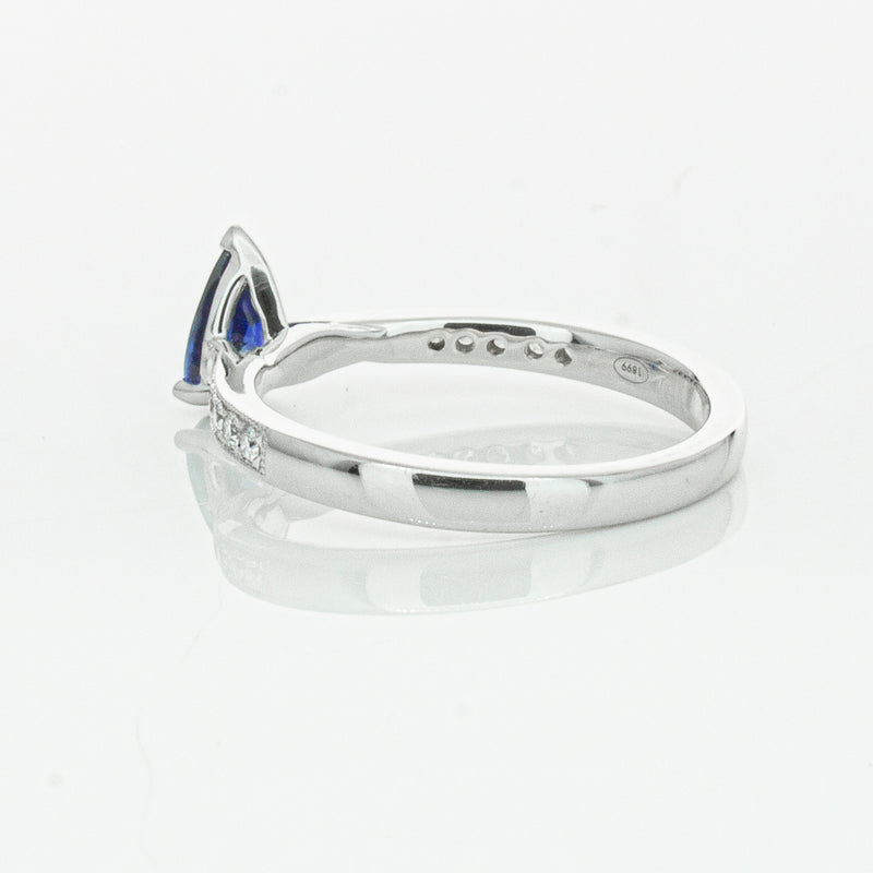 18ct White Gold Sapphire & Diamond Zenith Ring-Ring-Walker & Hall