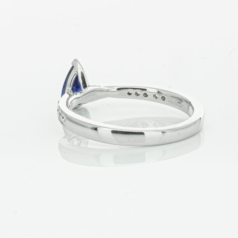 18ct White Gold Sapphire & Diamond Zenith Ring-Ring-Walker & Hall