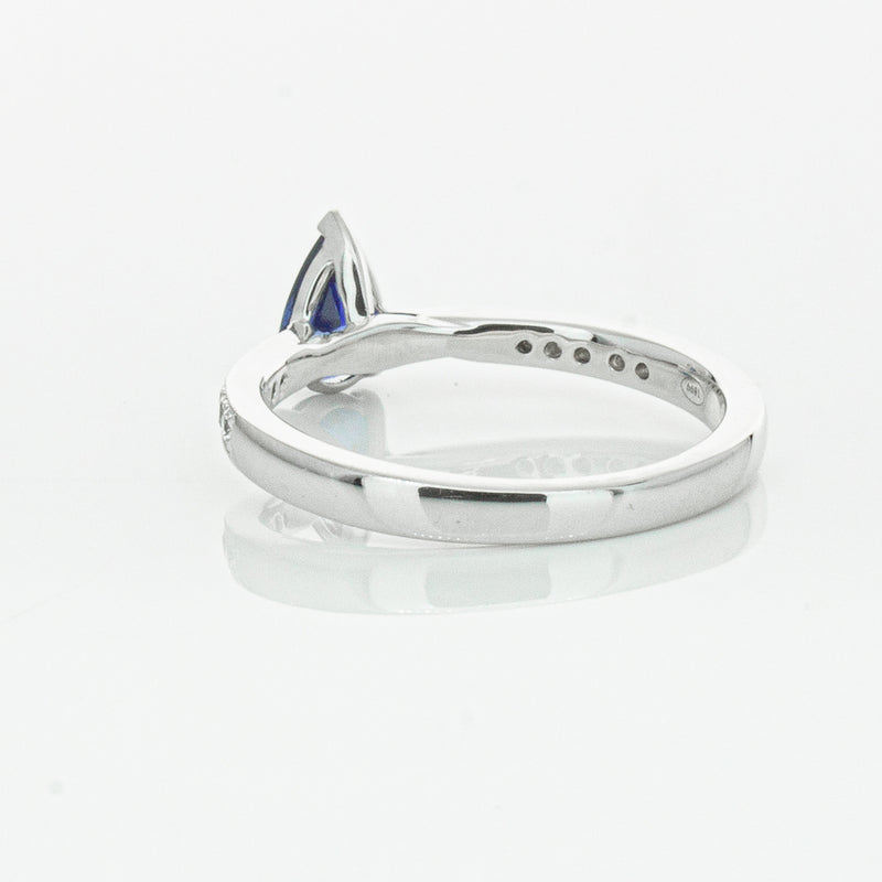 18ct White Gold Sapphire & Diamond Zenith Ring-Ring-Walker & Hall