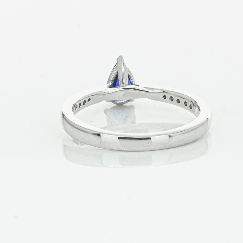 18ct White Gold Sapphire & Diamond Zenith Ring-Ring-Walker & Hall