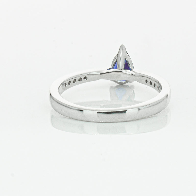 18ct White Gold Sapphire & Diamond Zenith Ring-Ring-Walker & Hall