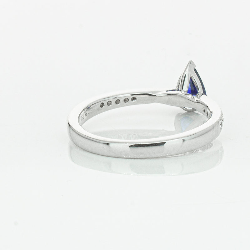 18ct White Gold Sapphire & Diamond Zenith Ring-Ring-Walker & Hall