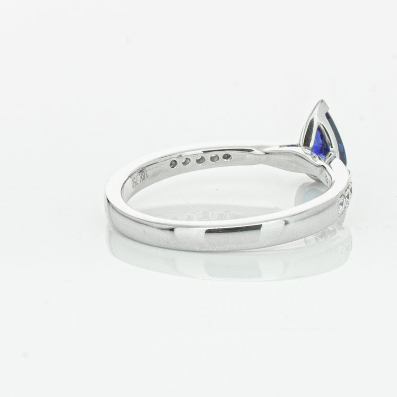 18ct White Gold Sapphire & Diamond Zenith Ring-Ring-Walker & Hall