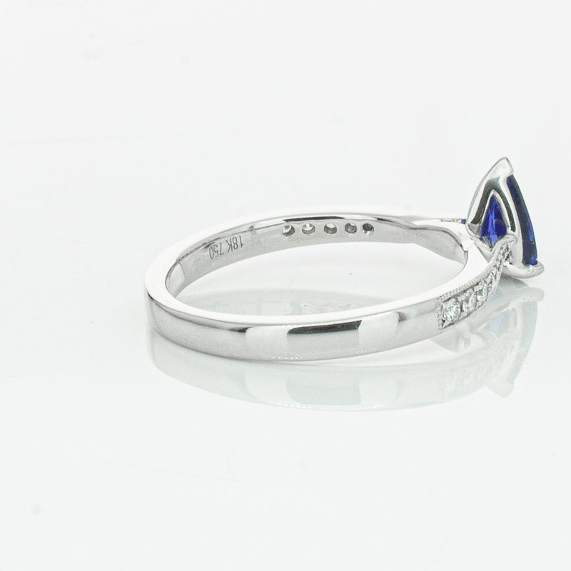 18ct White Gold Sapphire & Diamond Zenith Ring-Ring-Walker & Hall