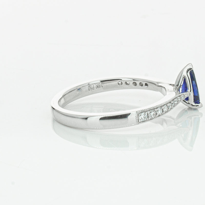 18ct White Gold Sapphire & Diamond Zenith Ring-Ring-Walker & Hall