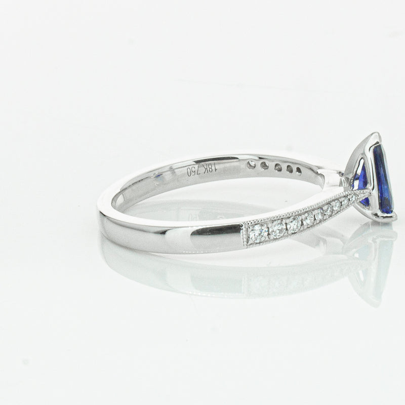 18ct White Gold Sapphire & Diamond Zenith Ring-Ring-Walker & Hall