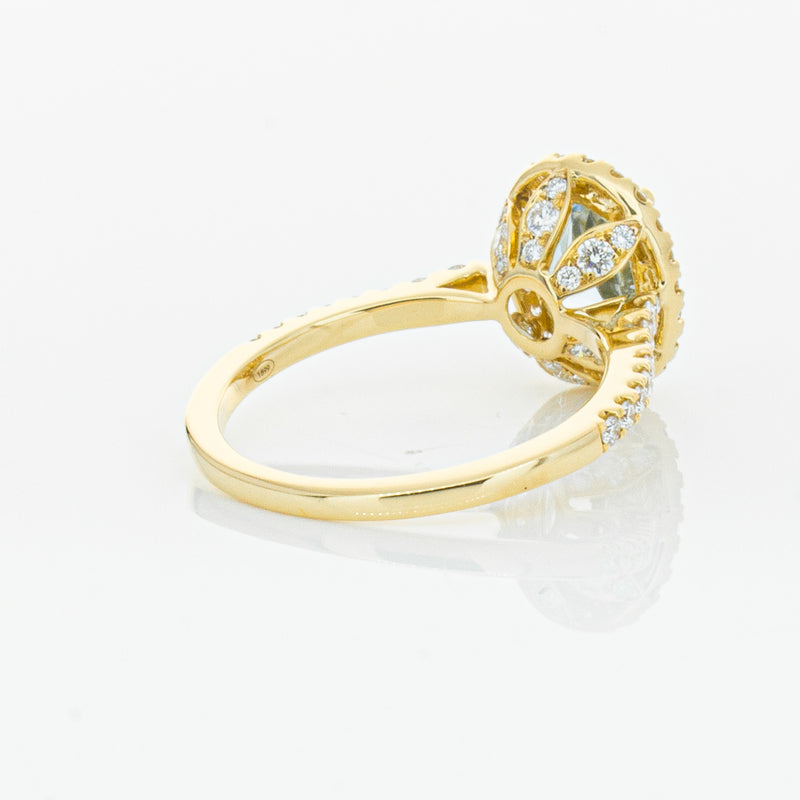 18ct Yellow Gold 1.58ct Aquamarine & Diamond Sierra Ring-Ring-Walker & Hall