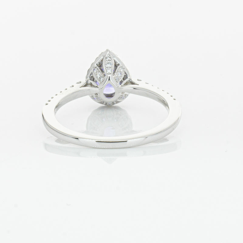 18ct White Gold 1.08ct Tanzanite & Diamond Mini Sierra Ring-Ring-Walker & Hall
